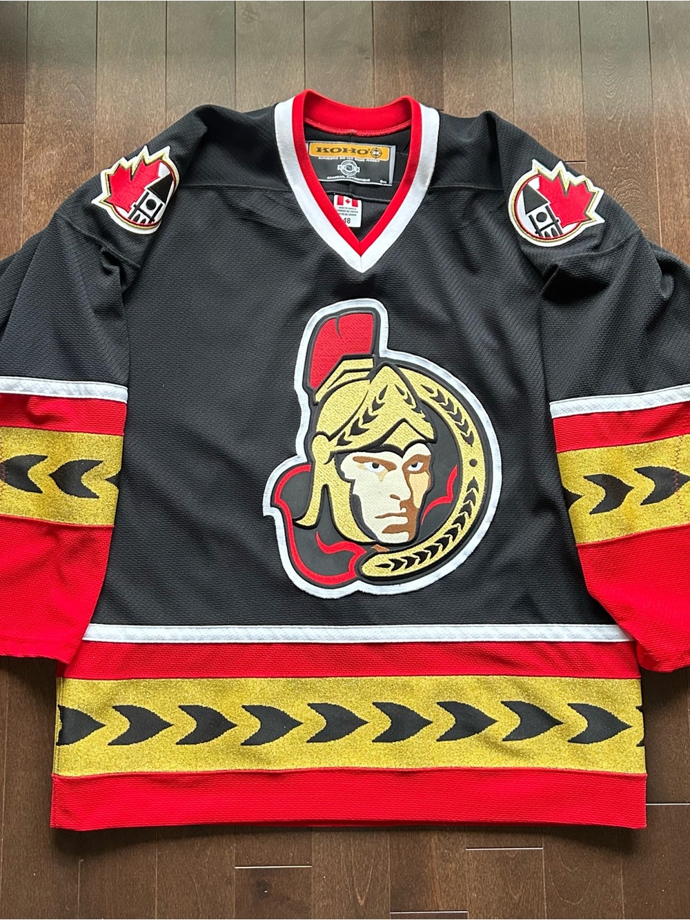 Ottawa Senators Vintage Koho NHL Hockey Official Alternate Jersey w/ Fight Strap